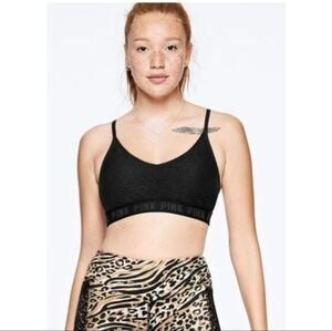 VS PINK Black Ultimate Bra Medium NWOT
